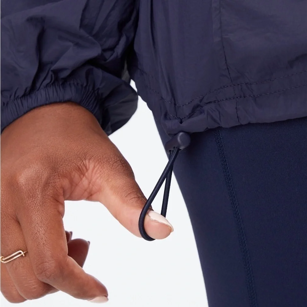 Fabletics Oversized Flyweight Lightweight Windbreaker‎ Jacket Reflective Stripe - Picture 3 of 9